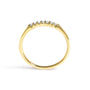 Anillo de banda de 7 piedras con diamantes de 1/10 ct. p.t. en oro de 14K, foto 11