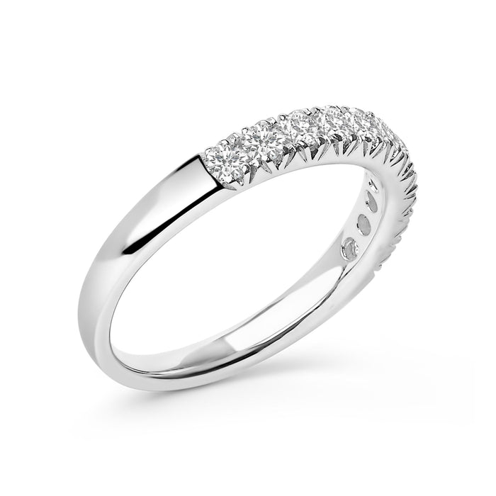 1/2 Ct. T.W. Round Diamond 11 Stone Classic Band in 14K Gold, photo 8