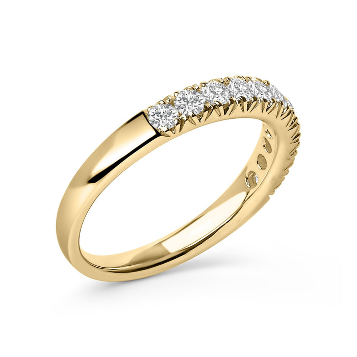 1/2 Ct. T.W. Round Diamond 11 Stone Classic Band in 14K Gold, photo 7