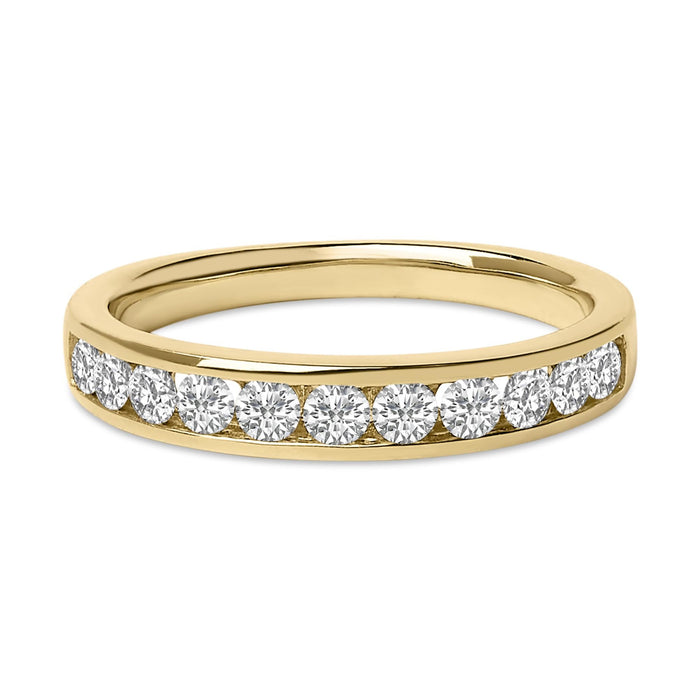 1/2 Ct. T.W. Round Diamond 11 Stone Channel-Set Band in 14K Gold, photo 2