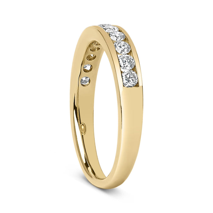 1/2 Ct. T.W. Round Diamond 11 Stone Channel-Set Band in 14K Gold, photo 10