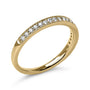 Anillo de boda con milgrain y diamantes redondos de 1/4 ct. p.t. en oro de 14K, foto 8