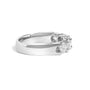 Anillo de banda de 5 piedras con diamantes de 1 1/2 ct. p.t. en oro de 14K, foto 4