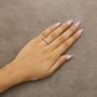 Anillo de banda de 5 piedras con diamantes de 1 1/2 ct. p.t. en oro de 14K, foto 6