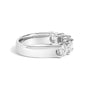 Anillo de banda de cinco piedras con diamantes redondos de 2 ct. p.t. en oro de 14K, foto 4