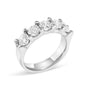 Anillo de banda de cinco piedras con diamantes redondos de 2 ct. p.t. en oro de 14K, foto 8