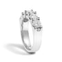 Anillo de banda de cinco piedras con diamantes redondos de 2 ct. p.t. en oro de 14K, foto 10