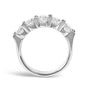 Anillo de banda de cinco piedras con diamantes redondos de 2 ct. p.t. en oro de 14K, foto 12