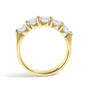 Anillo de banda de 5 piedras con diamantes de 1 1/2 ct. p.t. en oro de 14K, foto 11