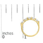 Anillo de banda de 5 piedras con diamantes de 1 1/2 ct. p.t. en oro de 14K, foto 13