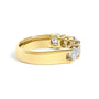 Anillo de banda de cinco piedras con diamantes redondos de 2 ct. p.t. en oro de 14K, foto 3