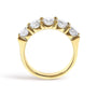 Anillo de banda de cinco piedras con diamantes redondos de 2 ct. p.t. en oro de 14K, foto 11