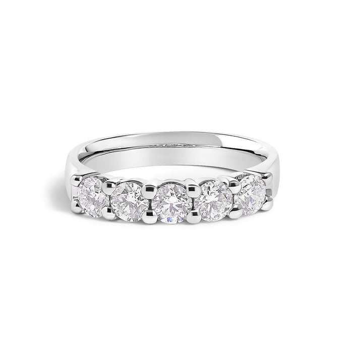 1 Ct. T.W. Diamond 5 Stone Band Ring in 14K Gold, photo 2
