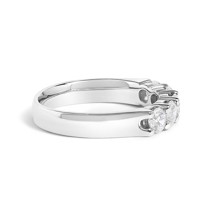 1 Ct. T.W. Diamond 5 Stone Band Ring in 14K Gold, photo 4