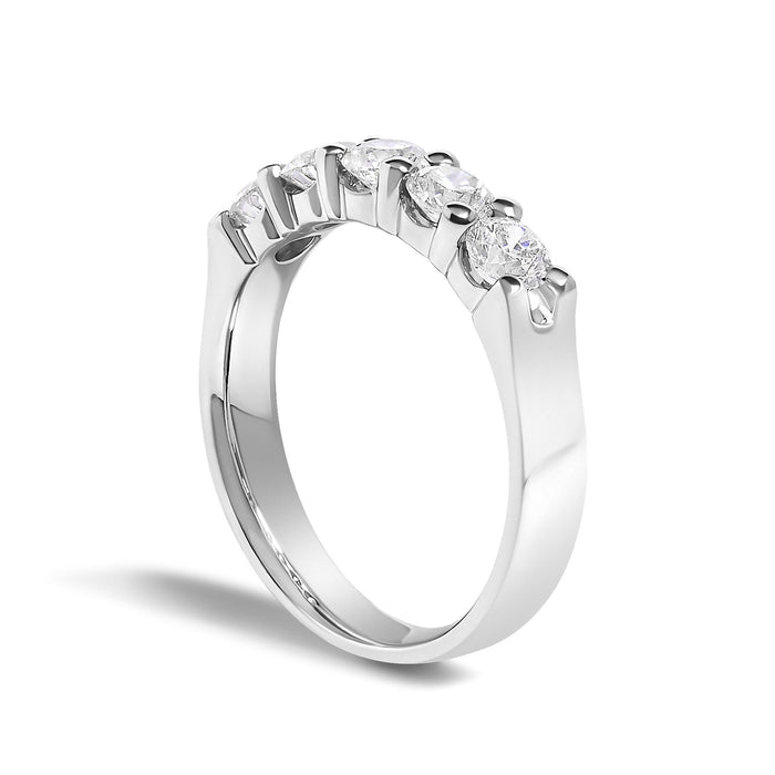 1 Ct. T.W. Diamond 5 Stone Band Ring in 14K Gold, photo 10