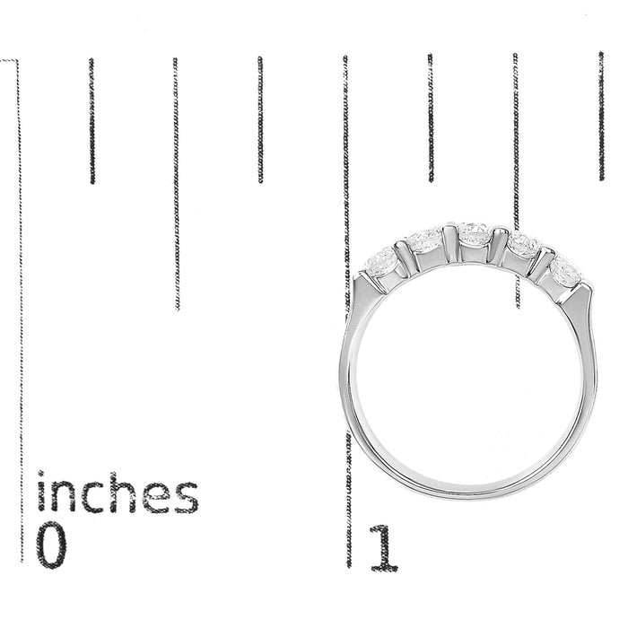 1 Ct. T.W. Diamond 5 Stone Band Ring in 14K Gold, photo 14