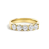 1 Ct. T.W. Diamond 5 Stone Band Ring in 14K Gold