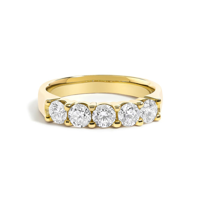 1 Ct. T.W. Diamond 5 Stone Band Ring in 14K Gold, photo 1