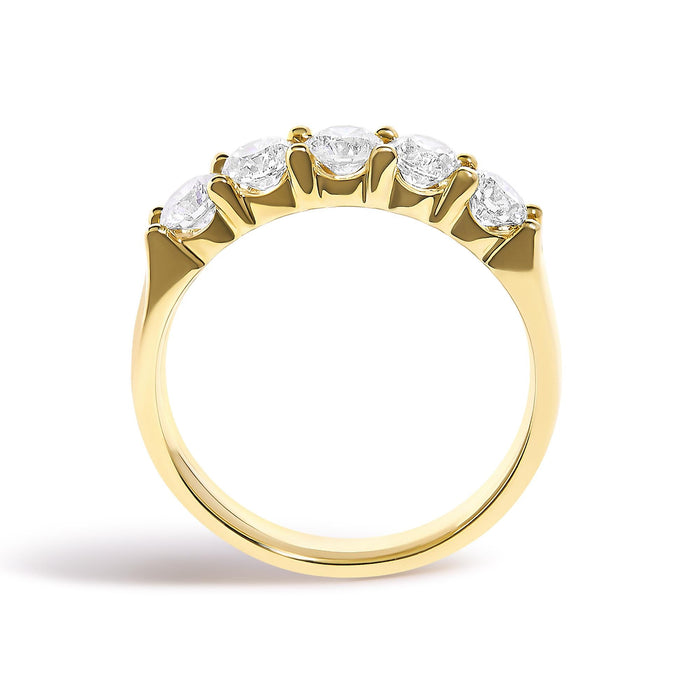 1 Ct. T.W. Diamond 5 Stone Band Ring in 14K Gold, photo 11