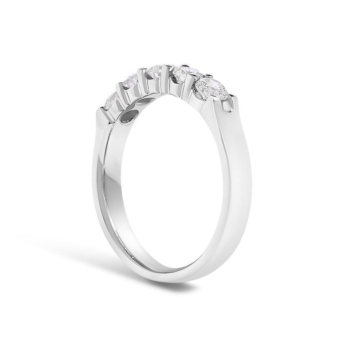 3/4 Ct. T.W. Diamond 5 Stone Band Ring in 14K Gold, photo 10