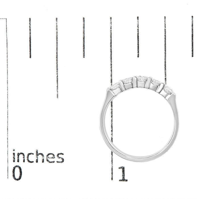 3/4 Ct. T.W. Diamond 5 Stone Band Ring in 14K Gold, photo 14