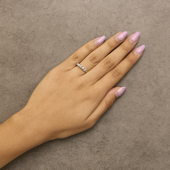 3/4 Ct. T.W. Diamond 5 Stone Band Ring in 14K Gold, photo 5