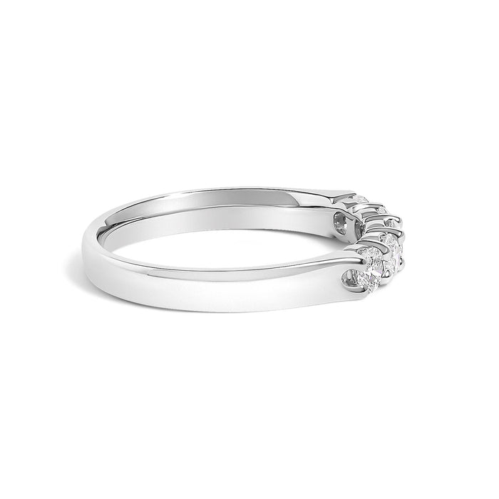 1/2 Ct. T.W. Round Diamond 5 Stone Classic Band in 14K Gold, photo 4