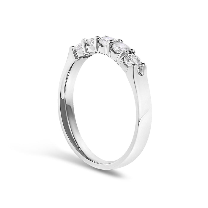 1/2 Ct. T.W. Round Diamond 5 Stone Classic Band in 14K Gold, photo 10