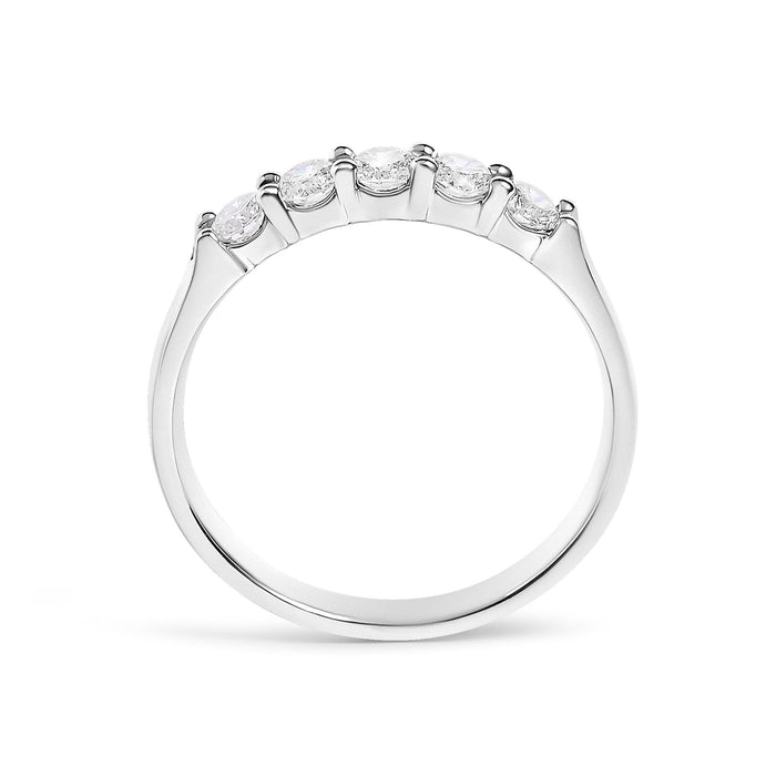 1/2 Ct. T.W. Round Diamond 5 Stone Classic Band in 14K Gold, photo 12