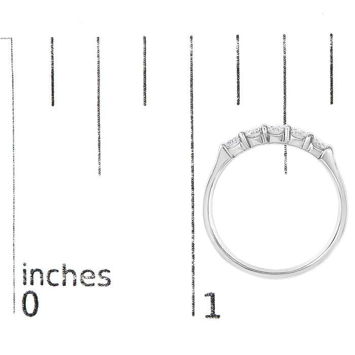 1/2 Ct. T.W. Round Diamond 5 Stone Classic Band in 14K Gold, photo 14