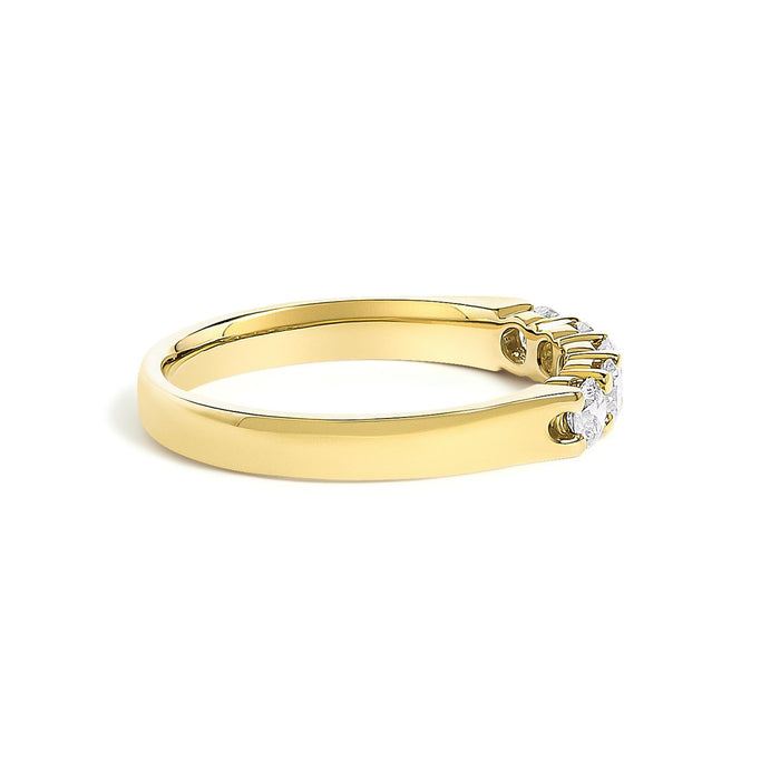 1/2 Ct. T.W. Round Diamond 5 Stone Classic Band in 14K Gold, photo 3