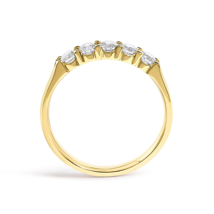 1/2 Ct. T.W. Round Diamond 5 Stone Classic Band in 14K Gold, photo 11