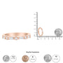 Anillo de banda nupcial con diamantes baguette y redondos de 3/8 ct. p.t. en oro rosa de 14K, foto 8