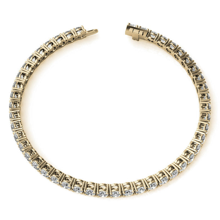 Pulsera tenis con diamantes cultivados en laboratorio de 6.5 CTW en oro de 14K, foto 6