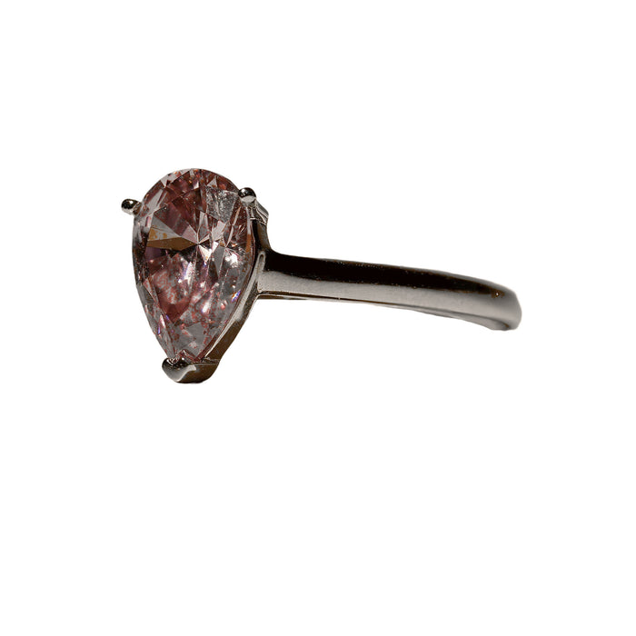 Drop Centerstone Cubic Zirconia Ring, photo 1