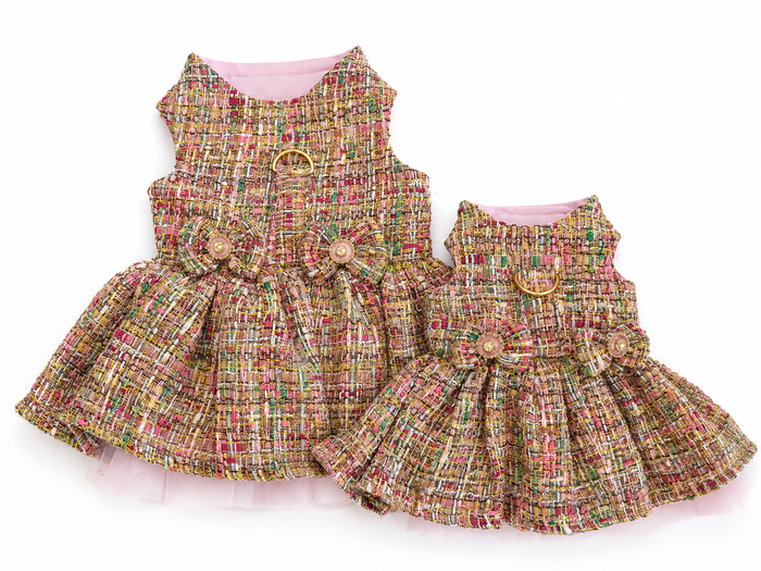 Vestido para perro European Tweed Double Bow, foto 1