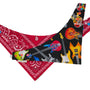 Bandana para perro Reversible Guitar - Black/Red, foto 2