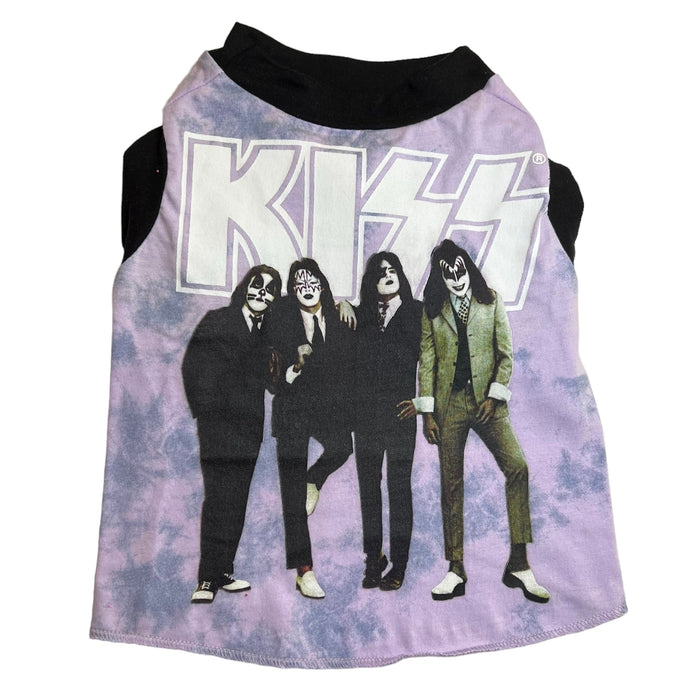 Upcycled Dog Tank - M "KISS PURP/BLK", photo 1