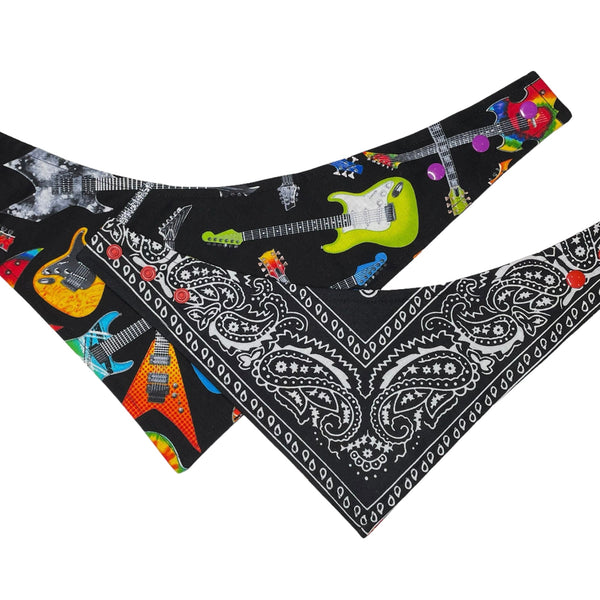 Reversible Guitar Bandana - Black/Red, photo 1