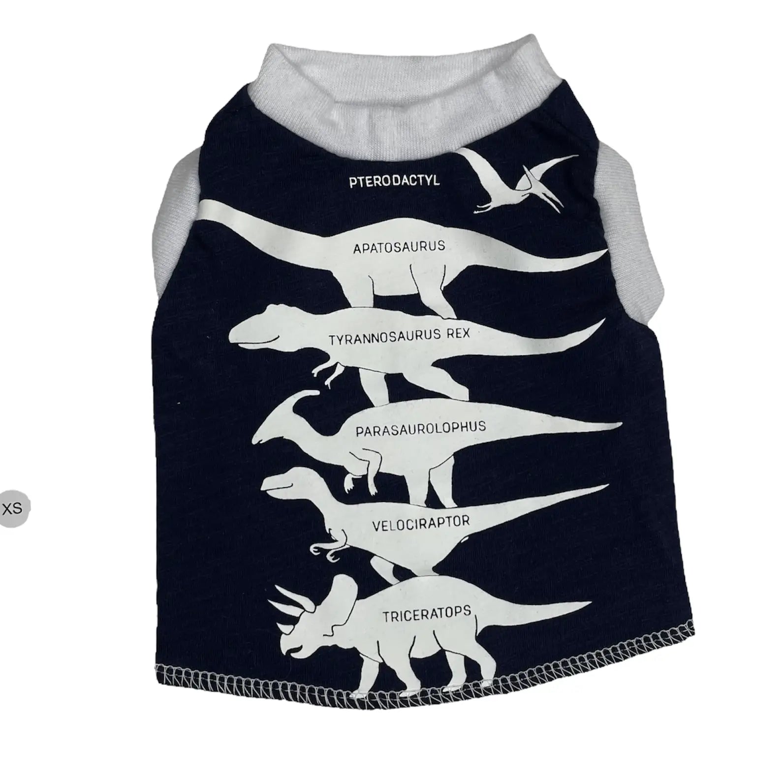 Upcycled Dog Tank - XS "DINO", photo 1