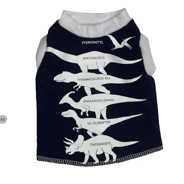 Upcycled Dog Tank - XS "DINO", photo 1