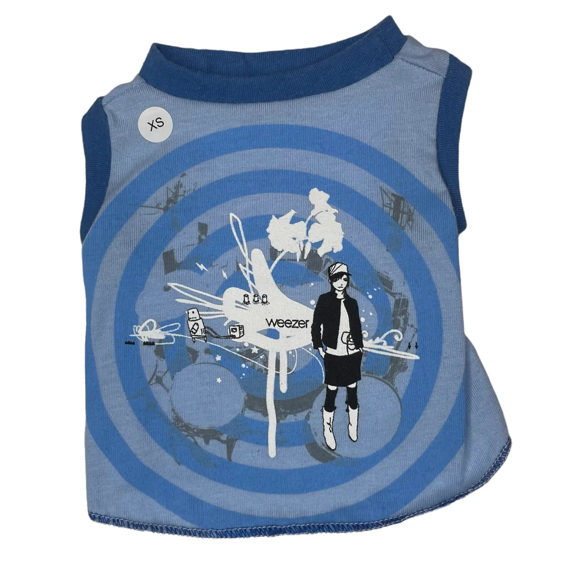 Upcycled Dog Tank - XS "WEEZER", photo 1