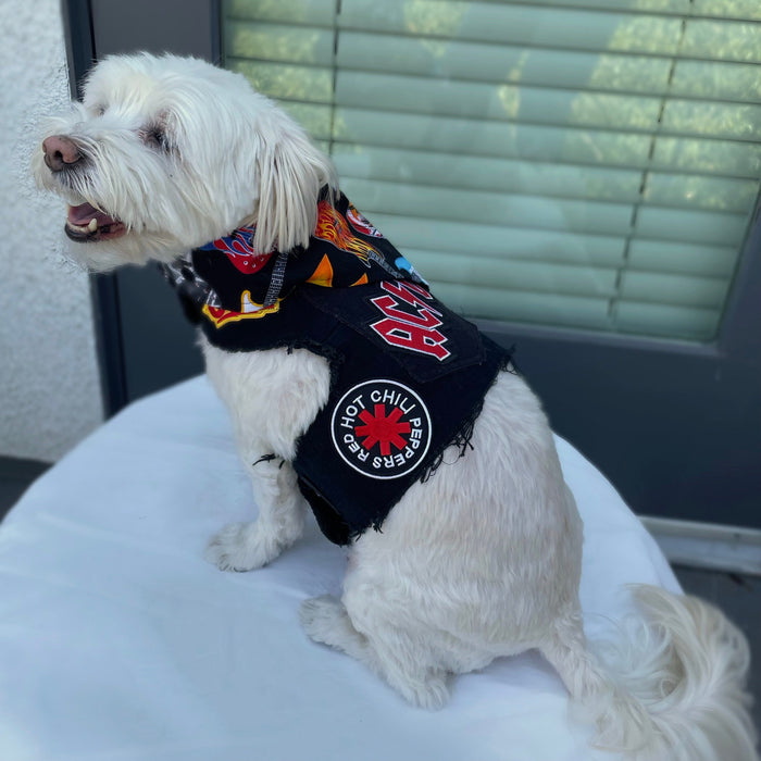 Bandana para perro Reversible Guitar - Black/Red, foto 3