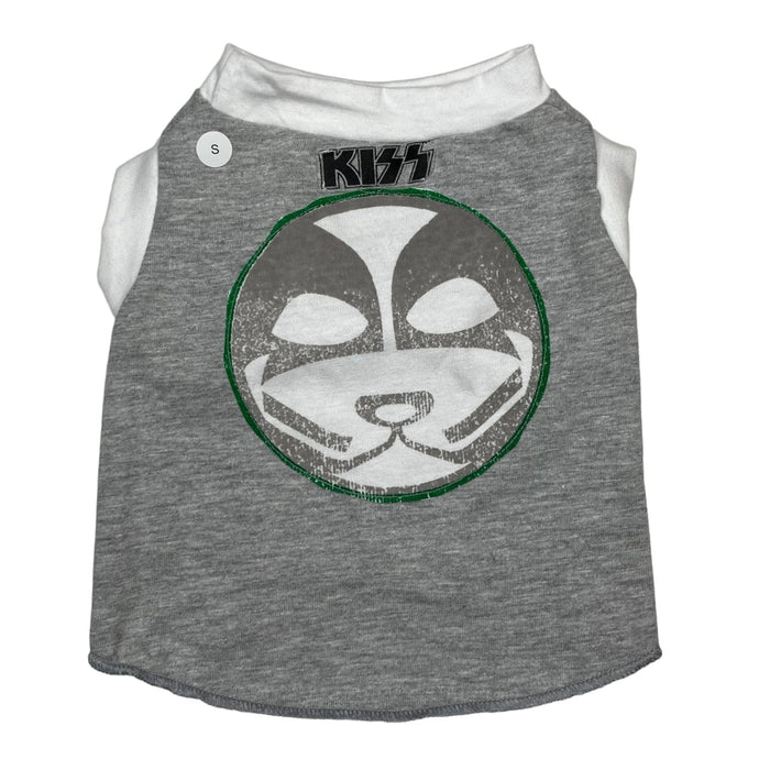 Upcycled Dog Tank - S "KISS (CATMAN) WHT", photo 1