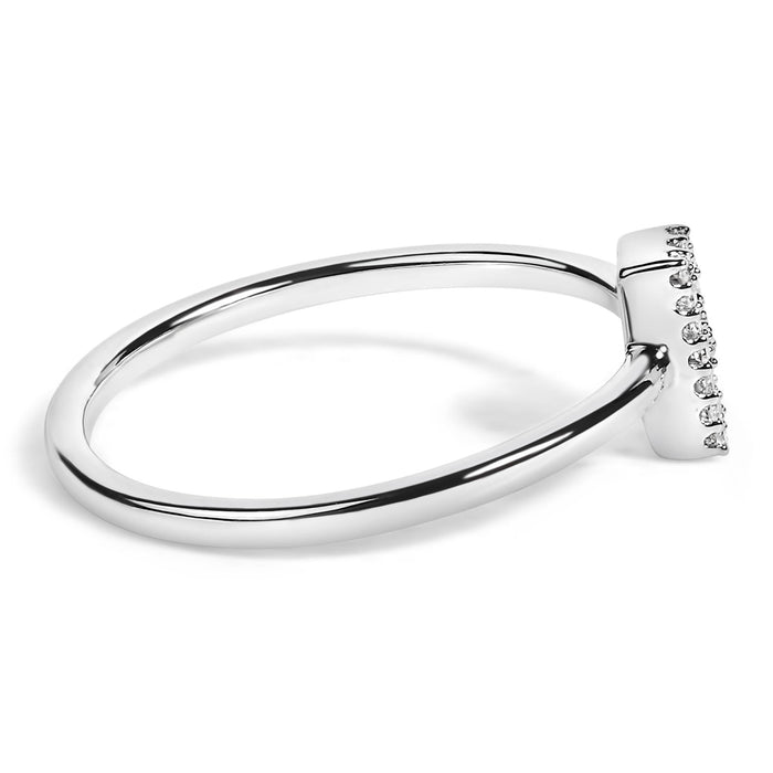 Diamond Accent Initial A-Z Ring in 10K White Gold, photo 51