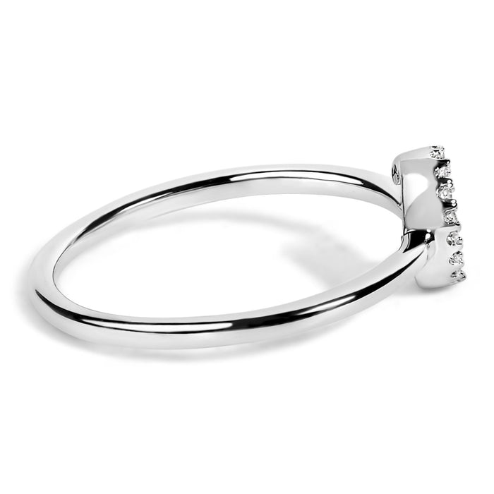 Diamond Accent Initial A-Z Ring in 10K White Gold, photo 50