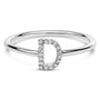 Diamond Accent Initial A-Z Ring in 10K White Gold, photo 23
