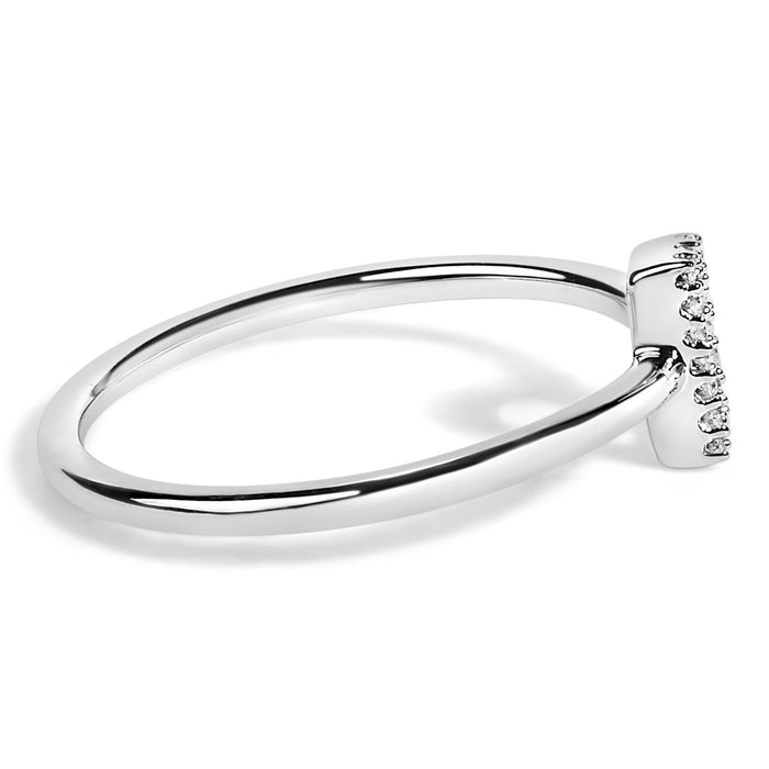 Diamond Accent Initial A-Z Ring in 10K White Gold, photo 49