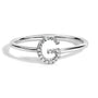 Diamond Accent Initial A-Z Ring in 10K White Gold, photo 20