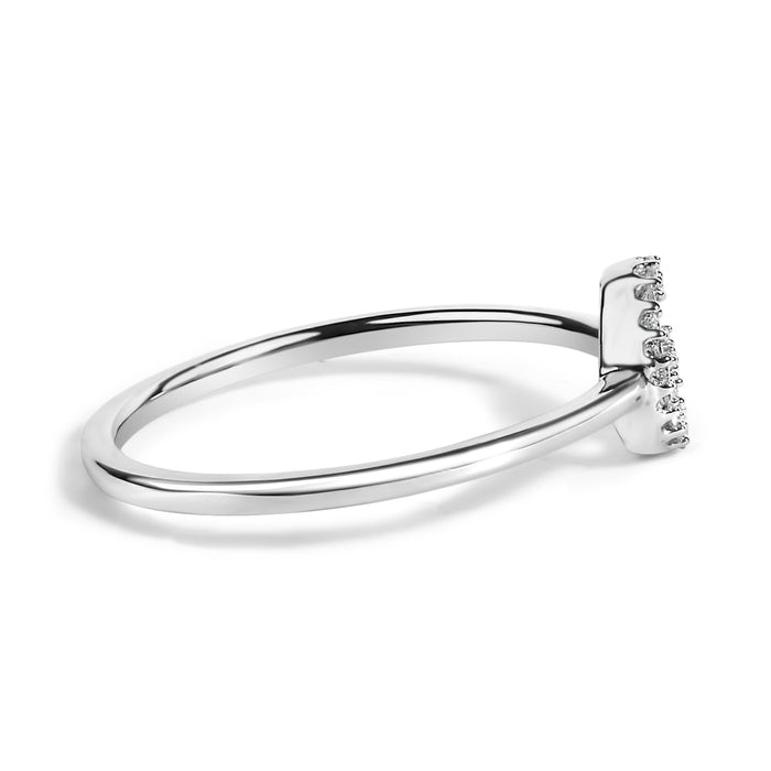 Diamond Accent Initial A-Z Ring in 10K White Gold, photo 46